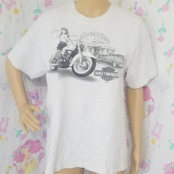 Harley-Davidson Other - Medium Harley Davidson Grey T Shirt Pin Up Girl